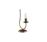 Lumetto Rustico 1 Luce In Ferro Battuto Marrone E Oro