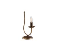 Lumetto Rustico Botte 1 Luce In Ferro Battuto Marrone E Oro