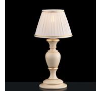 Lumetto Shabby Chic Fiorenza Legno Avorio Oro 1 Luce E14