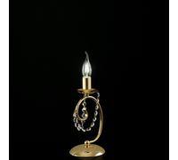 Lumetto Shabby Chic Magda Metallo E Cristallo Oro 1 Luce E14