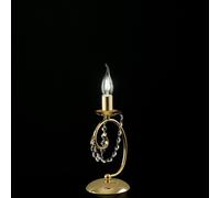 Lumetto Shabby Chic Magda Metallo E Cristallo Oro 1 Luce E14 [EEK: A++]