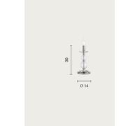 LUMETTO VIVALDI 1 LUCE FUME' CROMO ATTACCO E14 D.14CM