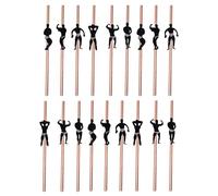 Lumi Zenva® 18 Cannucce di Carta Musmann in Oro Rosa Senza Plastica, Biodegradabili 7,7 Pollici per Matrimoni, Feste, Compleanni, Natale, Eleganti e Resistenti per Decorazioni Tavola