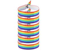 Lumi Zenva 6 Pezzi Braccialetti LGBT e Gay Pride, Braccialetti in Tessuto Arcobaleno come Simbolo di Coraggio, Amore e Fiducia in Sé Stessi, Ideali per Parate Pride, Festival e Uso Quotidiano (6)