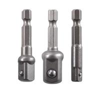 Lumi Zenva Adattatore per Bussola 3 Pezzi 1/4" 3/8" 1/2" (1/4 di Pollice) Argento per Trapani Trapani e Avvitatori a Batteria