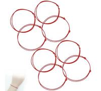 Lumi Zenva Bracciale Kabbalah Rosso 6 Pezzi, Filo del Destino Regolabile per Coppia, Braccialetto Spirituale Cabala Tibetana per Uomo e Donna, Portafortuna e Protezione dell’Energia (8)