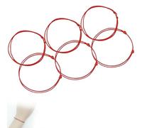 Lumi Zenva Bracciale Kabbalah Rosso 6 Pezzi, Filo del Destino Regolabile per Coppia, Braccialetto Spirituale Cabala Tibetana per Uomo e Donna, Portafortuna e Protezione dell’Energia (6)