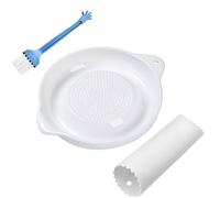 Lumi Zenva Grattugia in Ceramica per Cucina Familiare con Piastra Circolare Porcellana Pelapatate Spazzola Aglio per Macinare Succo Limone Zenzero Purea Mele Lavabile in Lavastoviglie