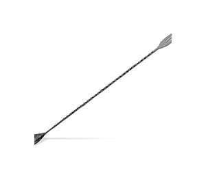 Lumian Luxury Bar Tools L0013 Trident fork Bar Spoon Professionale, Acciaio Inox, Placcato Nero, 40 cm