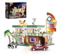 Lumibricks City Car-Motel - Kit di illuminazione da costruzione, modello retrò per auto e moto, 1970 pezzi, per adulti e ragazzi