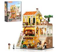 Lumibricks Italian Homestyle - Set da costruzione per ristorante con luce, 2868 pezzi, modulare con pizzeria e caffè, decorazione per la casa mediterranea, per gli amanti del cibo e gli appassionati