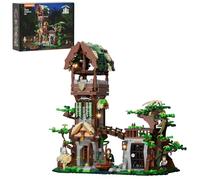 Lumibricks Medieval-Forest-Outpost Lighting Building Blocks Set - 1419 pezzi Medioevo Architettura Modello Kit per Adulti, Decorazione per la Casa e Display Creativo Regalo