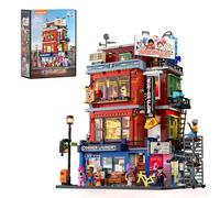 Lumibricks Straßenfusion Boxclub - Blocchi con luce, modello City Modular Building, 3036 pezzi, con palestra e anello da boxe con effetti di luce variabili, pezzo da collezione e regalo, 19009