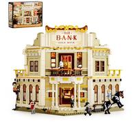 Lumibricks Western Bank Heist - Kit di Costruzione 2875 Pezzi, Modello Flagship della Città del West con 11 Luci LED, Architettura Western Dettagliata, Collezione e Regalo per Adulti & Bambini