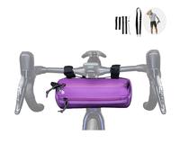 Lumiere & Co. Borsa da manubrio per bicicletta - Durevole, con diverse opzioni di dimensioni e colori - Doppie cinghie elastiche, clip e ganci per una vestibilità personalizzata (Medium, Purple)