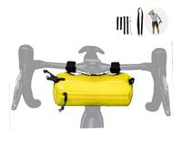 Lumiere & Co. Borsa da manubrio per bicicletta - Durevole, con diverse opzioni di dimensioni e colori - Doppie cinghie elastiche, clip e ganci per una vestibilità personalizzata (Medium, Yellow)