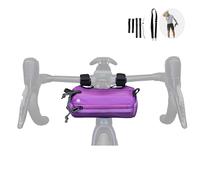 Lumiere & Co. Borsa da manubrio per bicicletta - Durevole, con diverse opzioni di dimensioni e colori - Doppie cinghie elastiche, clip e ganci per una vestibilità personalizzata (Mini, Purple)