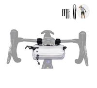 Lumiere & Co. Borsa da manubrio per bicicletta - Durevole, con diverse opzioni di dimensioni e colori - Doppie cinghie elastiche, clip e ganci per una vestibilità personalizzata (Mini, White)