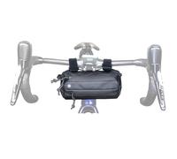 Lumiere & Co. Borsa da manubrio per bicicletta, resistente, opzioni di varie dimensioni e opzioni multicolori, doppie cinghie elastiche, clip e attacchi con gancio e anello (nero, S)