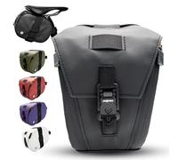 Lumiere & Co. Borsa da sella per bicicletta Maximus - Nero, Montaggio su sedile, universale, Morbido, 1 compartimento, Fibbia magnetica, Aerodinamica, Impermeabile, Poliestere, Nero