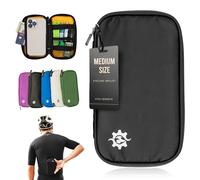 Lumiere & Co. Cycling Wallet Waterproof | Biking Wallet and Cycling Pouch for Jersey | Riding Wallet for Professional Bicycle Riders | Cycling Phone Wallet for Bicycle with Zipped Pockets (black)