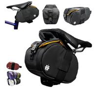 Lumiere & Co. Maximus Borsa da sella magnetica - 17,78 × 10 × 10 cm | Borsa da sella a sgancio rapido con cerniere AquaGuard, spazio sicuro sotto la sella accessori (nero, piccolo)