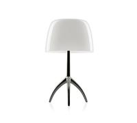 Lumiere Lampada da Tavolo Piccola Bianco Nero Cromato con Dimmer