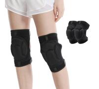 Lumifelice Ginocchiere professionali imbottite per sport e lavoro, chiusure in velcro regolabili, colore: nero