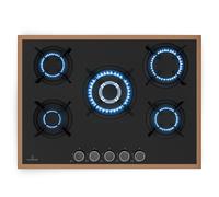 Lumiflame Piano cottura a gas | 5 bruciatori | Telaio in rame | Accensione elettrica | Potenza 10,4 kW