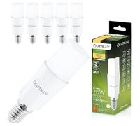 Lumiled 6 lampadine LED E14, a forma di bastone, 10 W (75 W), 1055 lm, luce bianca calda, 3000 K, a risparmio energetico, illuminazione antiriflesso, per lampada da lettura T45