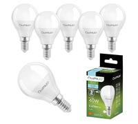 Lumiled Lampadine a LED E14 P45, 5 W, sostituisce 40 W, 470 lm, 6500 K, luce bianca fredda, angolo di diffusione 180°, 230 V, non dimmerabile, a forma di goccia, confezione da 6 pezzi