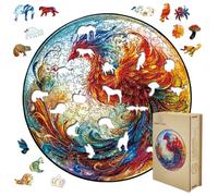 LUMIN TUTU Puzzle in legno, per adulti, puzzle in legno con scatola di legno, 29 x 29 cm, 200 pezzi, perfetto per decorazione e regali, piccoli regali per bambini e adulti (fenice)