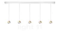 Lumina Limbus Lampada a sospensione LED 5 fuochi, ottone/rosone alluminio