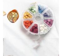 LuminaCreek 1 sacchetto/8 griglie scatola cera ottagonale vernice ceralacca perline lacca fai da te invito busta sigillatura cera colorata(F2)