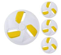 LuminaCreek Coprimozzi Copricerchi Resistenti 4 X Copricerchi universali Set di 4 colori multipli 12'' Ricambi auto, Giallo scuro