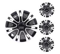 LuminaCreek Coprimozzi, copricerchi, set di 4 pezzi di ricambio for auto, argento nero, 13 pollici