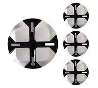 LuminaCreek Coprimozzi da 12 pollici, 4 pezzi, coprimozzi for cerchi Deep Dish Van, argento nero