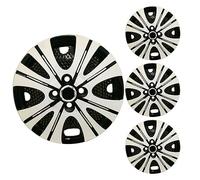 LuminaCreek Coprimozzi for auto da 14 pollici, copricerchi universali di ricambio, set di coprimozzi R14(White Black)