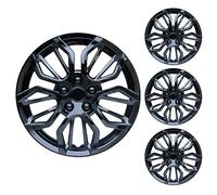 LuminaCreek Coprimozzi universali da 14 pollici compatibili con un'ampia gamma di modelli di auto, ampia varietà di colori, accessori decorativi for auto, nero