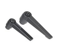 LuminaCreek Leva di serraggio regolabile con impugnatura M4/M5/M6/M8/M10/M12/M14/M16, cricchetto a pulsante con filettatura maschio/femmina, nero, 2 pezzi(M5-Female)