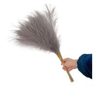 LuminaCreek Pampas Grass Grande 5/10/20 Pezzi Artificiale Pampas Grass Bouquet Festa Matrimonio Decorazione Casa Pianta Simulata Fai da Te Finto Fiore Canna Decorazione(Grey,5PCS)