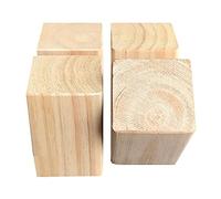 LuminaCreek Rialzo for mobili in legno resistente, rialzo for letti e mobili in legno di pino, 10 cm, 5x5 cm-9x9 cm, set da 4 pezzi(8x8cm)