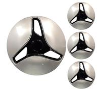 LuminaCreek Set di 4 coprimozzi universali for cerchi da 12", coprimozzi for cerchi da 12 pollici(Silver Black)