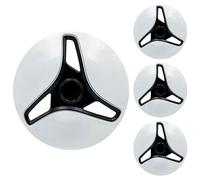 LuminaCreek Set di 4 coprimozzi universali for cerchi da 12", coprimozzi for cerchi da 12 pollici(White Black)