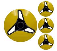 LuminaCreek Set di 4 coprimozzi universali for cerchi da 12", coprimozzi for cerchi da 12 pollici(Yellow Black)