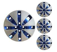 LuminaCreek Set di 4 coprimozzi universali for cerchi da 14", coprimozzi for cerchi da 14 pollici, argento blu
