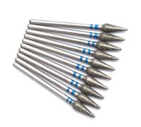 LuminaCreek Set di punte for trapano for unghie for manicure, punte for trapano elettrico for unghie diamantate for manicure e pedicure, confezione da 10 multicolore(T26 55)