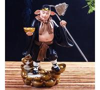 LuminaCreek Statua d'Arte - Statuetta del Re Scimmia, Statuetta di Sun Wukong, Scultura Ornamentale - Statuette di sculture d'Arte for Famiglie(B)
