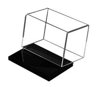 LuminaCreek Vetrina in Acrilico con Base Nera e Pannello Trasparente, Diverse Dimensioni for archiviazione e visualizzazione(20x10x15CM)