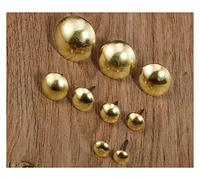 LuminaCreek Vintage Ferro Stud DoorTack Hardware Gioielli Puro Rame Chiodo a Bolla Divano Puntine da Disegno Antiche Chiodo Grande Rotondo Chiodo Nero Tamburo Scatola di Legno(Gold 9mm 100pcs)
